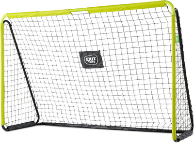 Exit Toys Exit Tempo Fußballtor aus Stahl 240x160cm - Fußballtor - für Kinder - Garten - Grün Schwarz