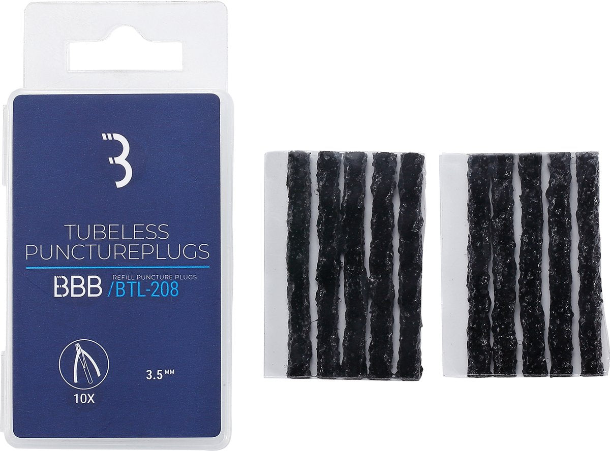 BBB Cycling Pannenstopfen – Tubeless-Reparaturstopfen – 10 Stück – 3,5 mm – BTL-208