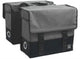 Willex Doppel-Fahrradtasche – Segeltuch – Reflexion – 48 Liter – universelle Montage – grau mattschwarz