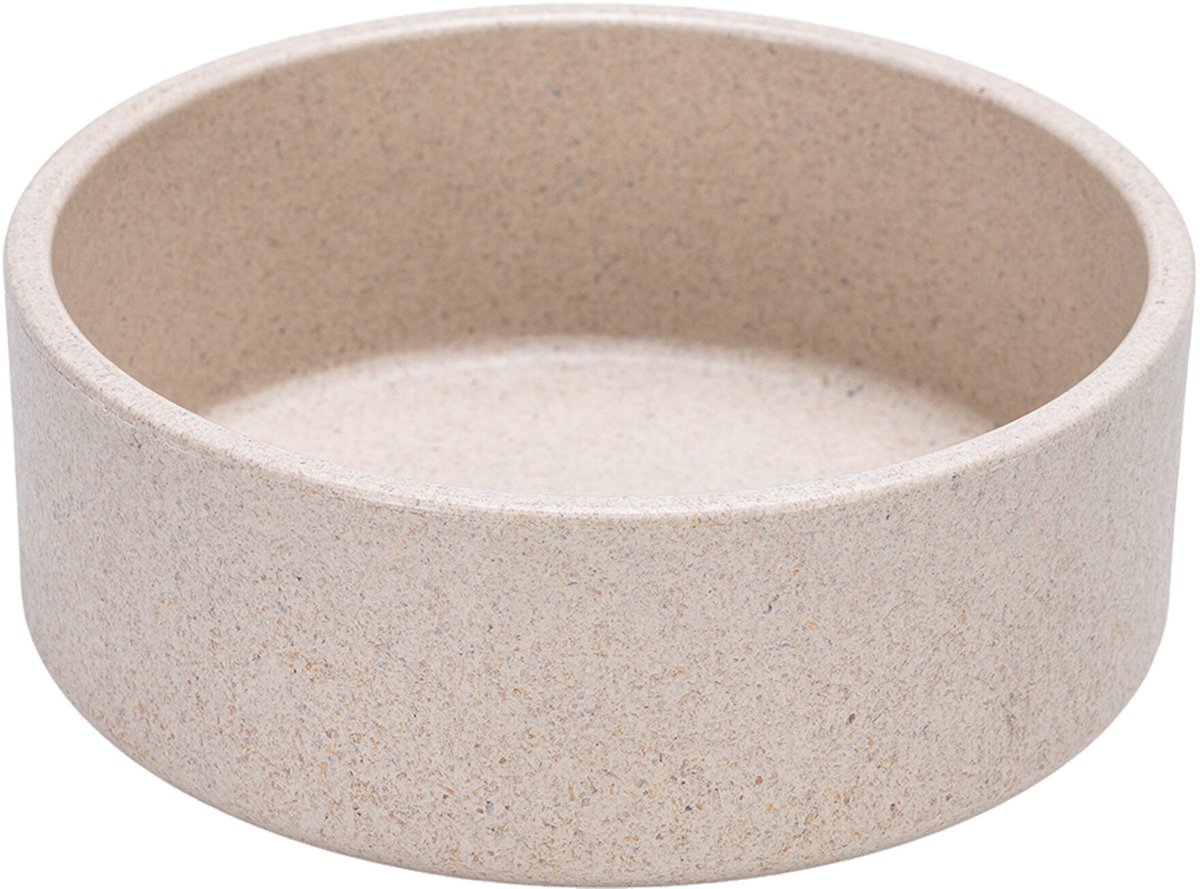 Designed by Lotte Noor Hundefutternapf – Futternapf Trinknapf – spülmaschinenfest – Bambus – Beige – 14 cm