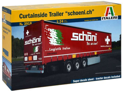 Italeri Modellbausatz LKW – 3918 Planenauflieger – Shoei Ch Kunststoff – 1:24 – Modellbau