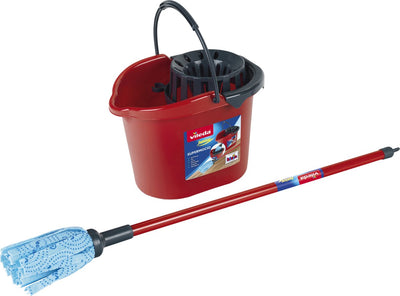 Klein Toys Vileda Spielzeugmopp mit kleinem Eimer – 22 cm – rot