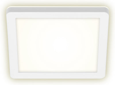Briloner - LED-Außenleuchte - Außenwandleuchte inkl. Hintergrundbeleuchtungseffekt, Außendeckenlampe, Badlampe 8 Watt, 1.200 Lumen, 4.000 Kelvin, weiß