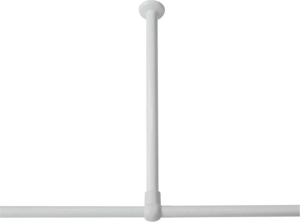 Sealskin seallux – Deckenhalterung für Duschvorhangstange 60 cm – weiß