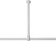 Sealskin seallux – Deckenhalterung für Duschvorhangstange 60 cm – weiß