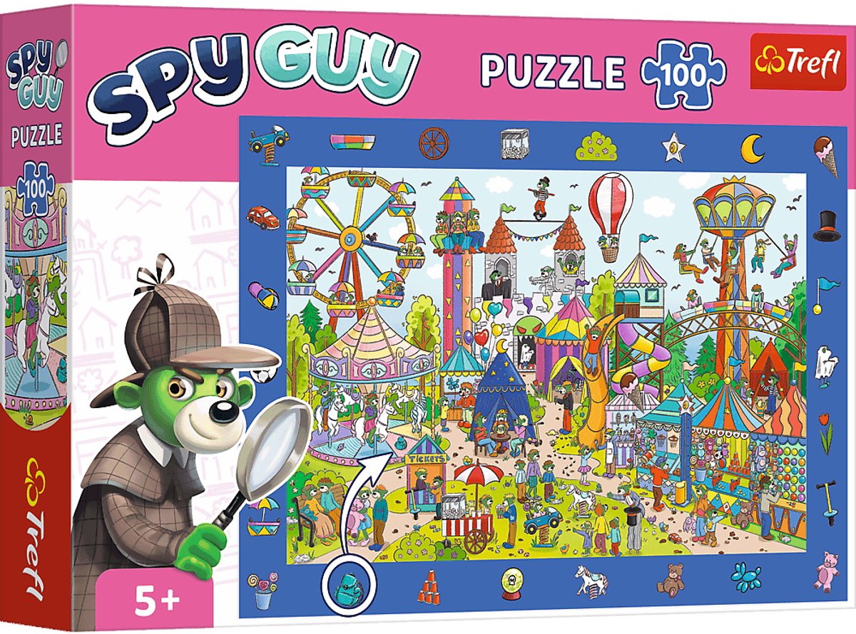Trefl-Puzzle – 100 Teile – Beobachtung – Spion – Vergnügungspark.