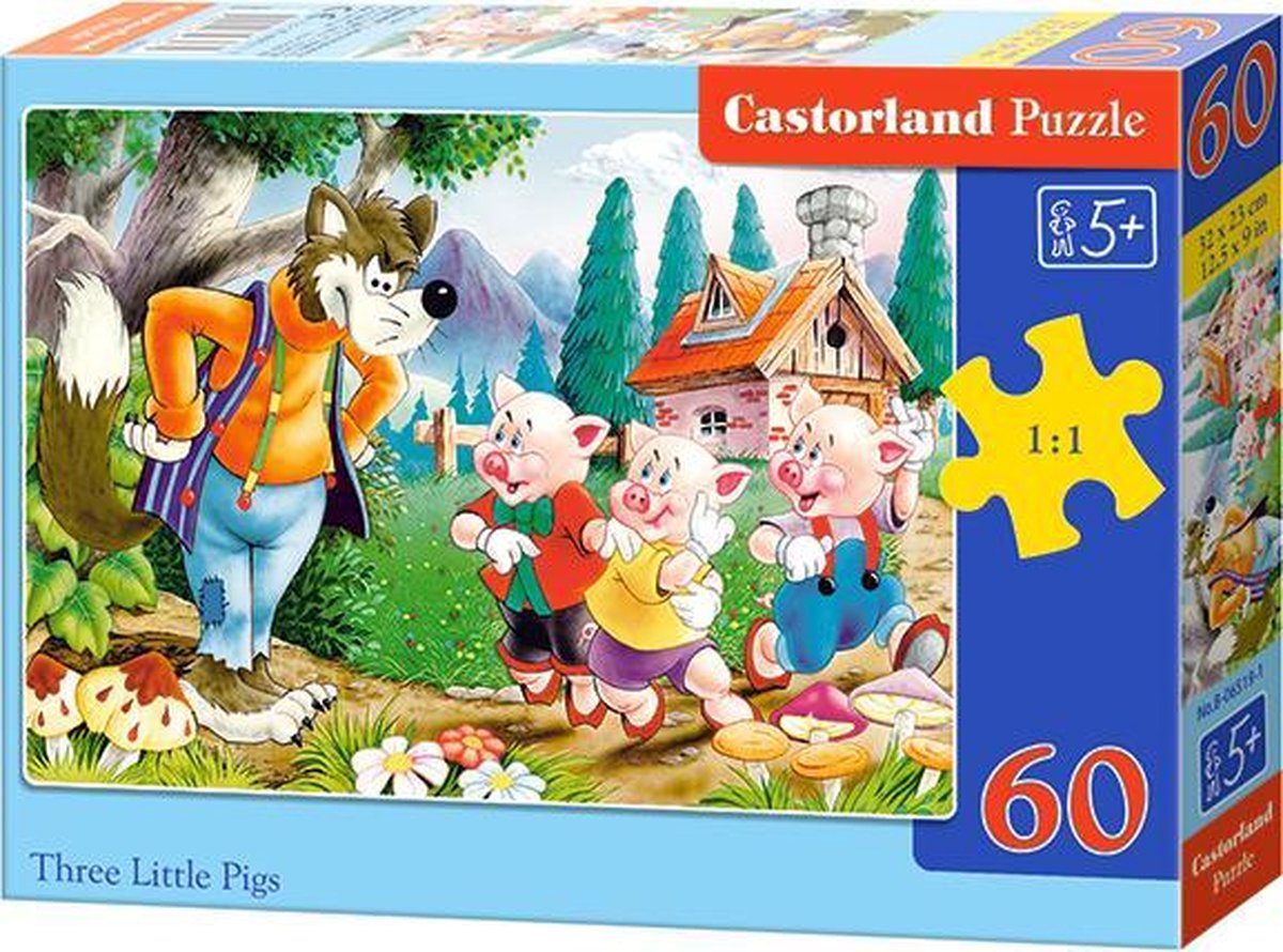 Castorland drei kleine Schweinchen - 60 Stück