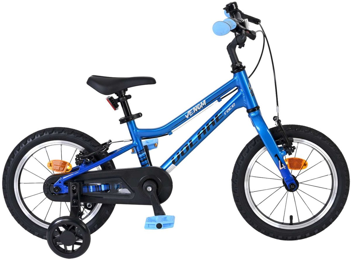 Volare Venom Kinderfahrrad – Jungen – 14 Zoll – Blau – zwei Handbremsen