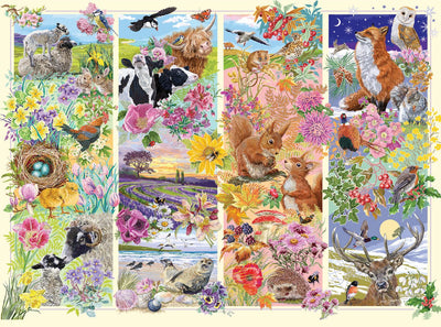 Gibsons – Durch die Jahreszeiten (von Janice Daughters) – 1000 Teile 68×49cm (B×H) – Puzzle für Erwachsene
