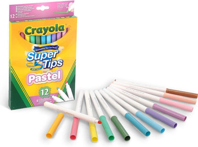 Crayola – Superspitzen – Filzstifte – 12 Pastell-Filzstifte mit Superspitze – für Kinder