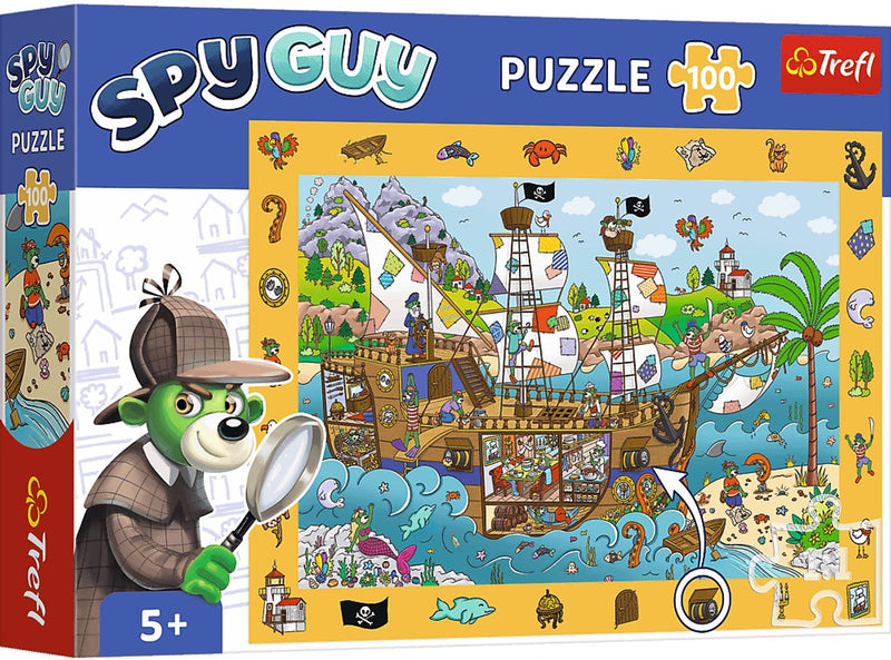 Trefl-Puzzle – Beobachtungspuzzle 100 Teile – Spionage-Piratenschiff.