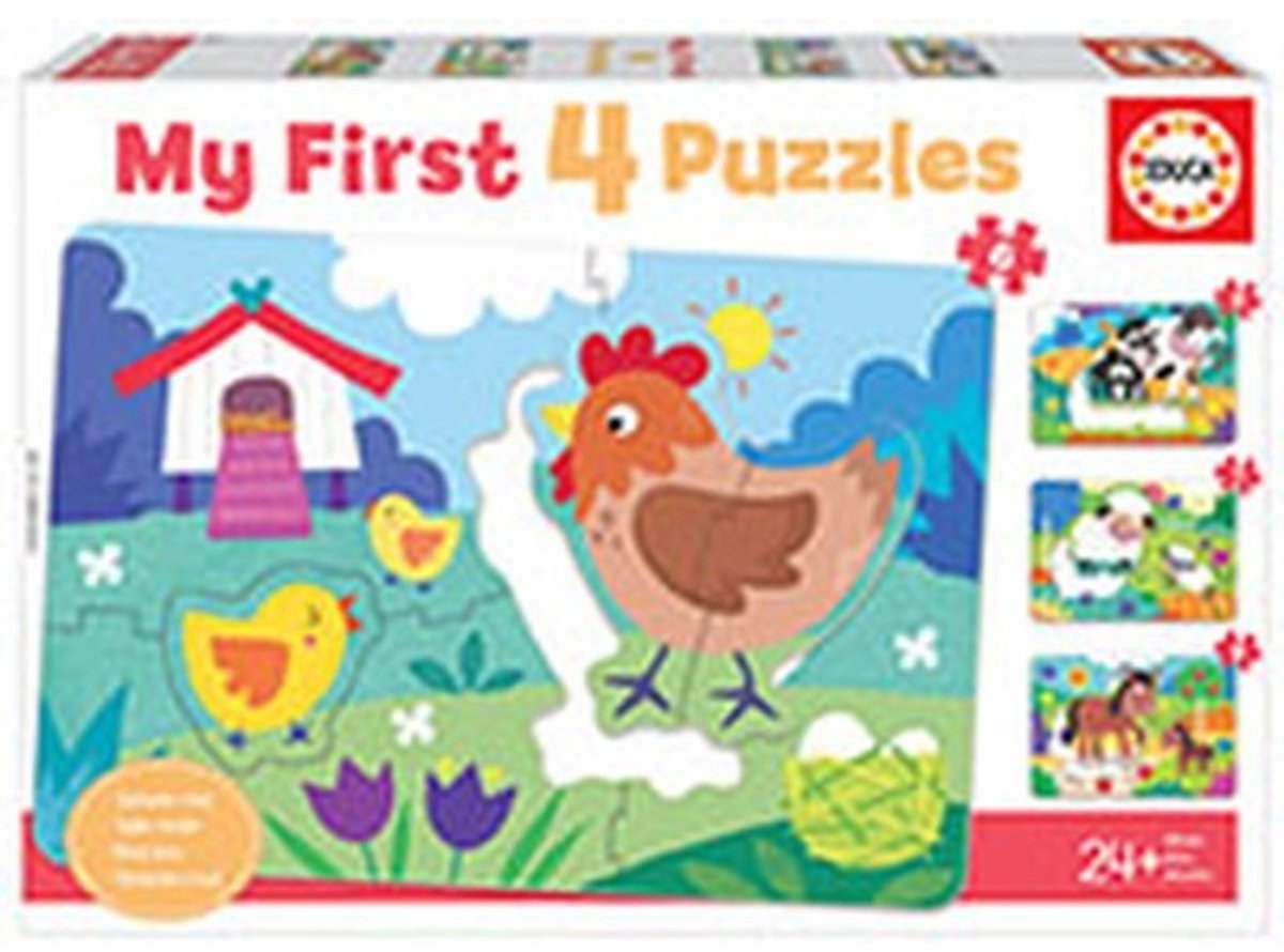 Educa – mein erstes Puzzle – Mama und Baby – 4 Puzzles mit 3-4-5 Teilen