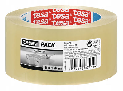 Tesa-Dichtungsband transparent 48 mm x 66 m – starker Lösungsmittelkleber