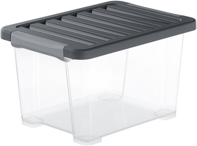 Rotho core plus Aufbewahrungsboxen - 4er-Set - stapelbar - 15 ltr
