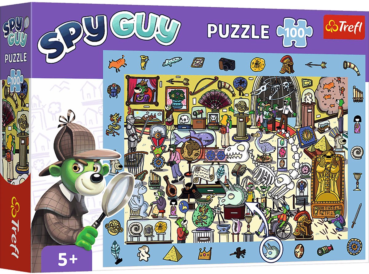 Trefl-Puzzle 100 Teile – Spionage-Museumsabenteuer – Die I-Familie.