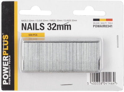 Powerplus powair0341 Nägel – für Tackernagler – 32 mm – 500 Stück