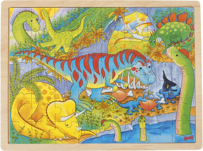 Goki Holzpuzzle Dinos, 48st.