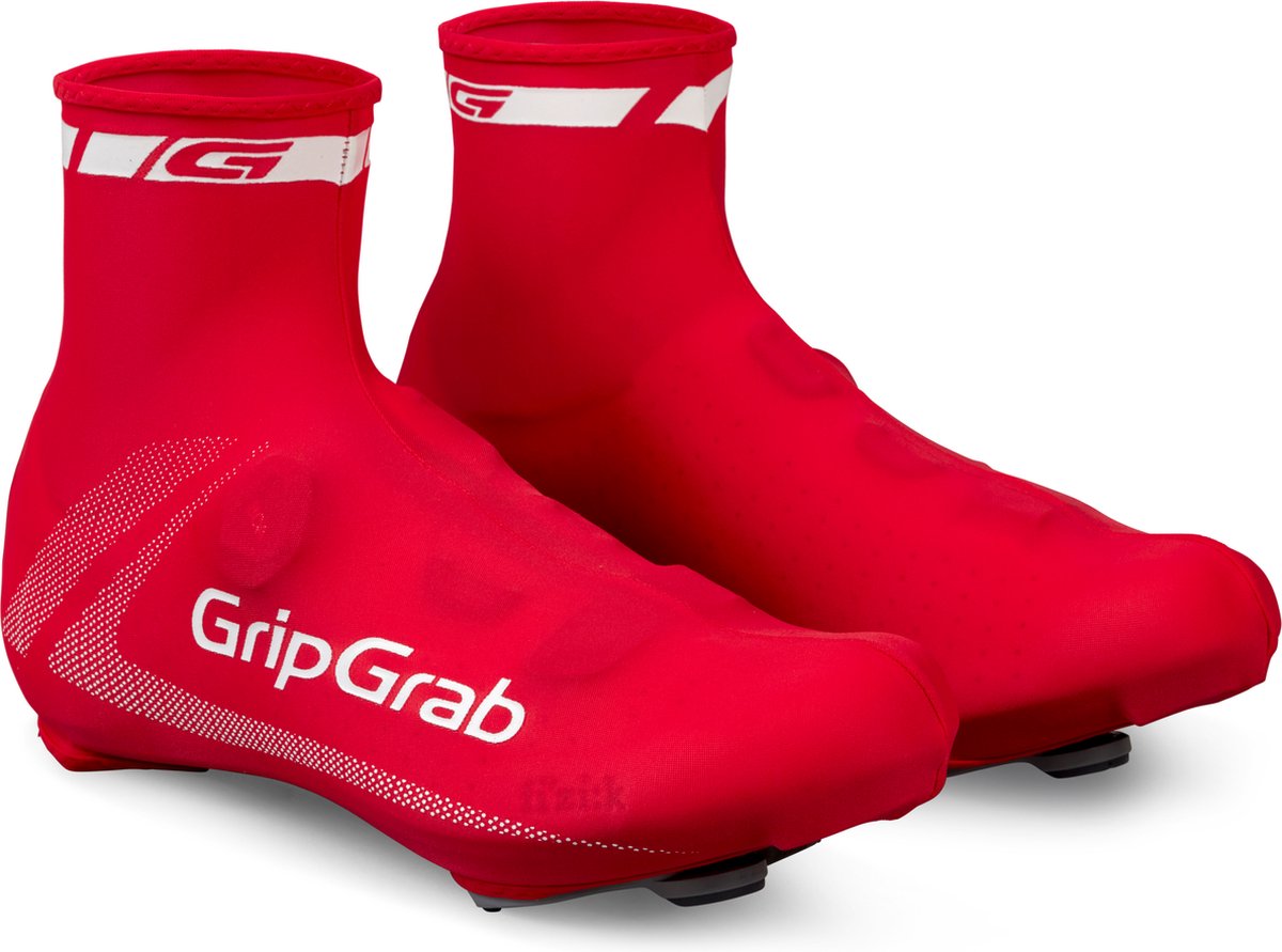 Gripgrab – Raceaero leichte Sommer-Radüberschuhe, Rennrad-Aero-Zeitfahr-Rad-Überschuhe – Rot – Unisex – Größe Einheitsgröße