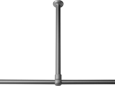 Sealskin seallux – Deckenhalterung für Duschvorhangstange 60 cm – Edelstahl – mattes Aluminium