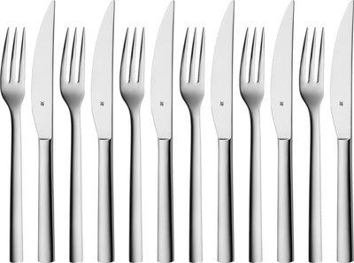 WMF Nuova Steakbesteck – 12-teilig – Edelstahl – für Steaks und Grillfleisch