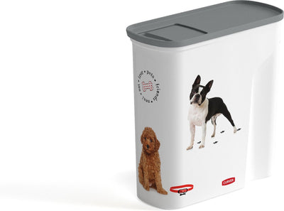 Curver Futterbehälter Hund - 6l - 2,5kg - 28x12x28cm weiß grau