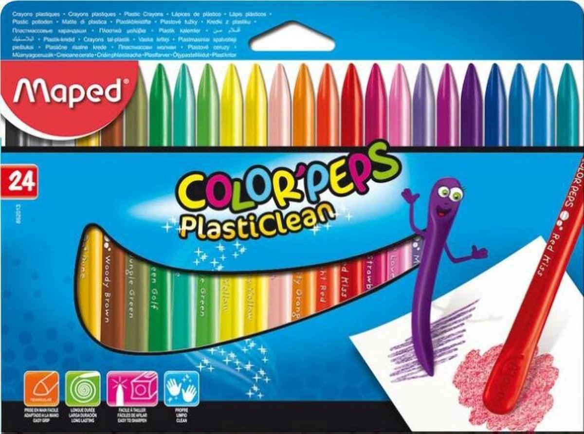 Maped Office Colorpeps Plasticlean – im Karton x 24