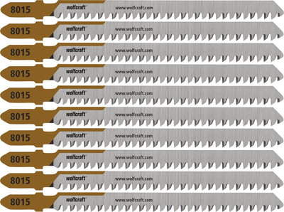 Wolfcraft – Spanplatten-Stichsägeblätter 60 mm – Feinschnitt – HCS-Sägeblatt mit T-Schaft – 8015100