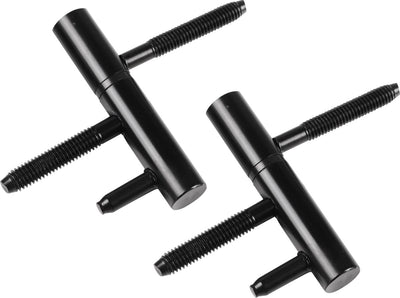 Starx - gebohrtes Scharnier (Scharnier) - für gefälzte Tür - für Holzzargen - 75 x 14 mm - schwarz - 2 Stück