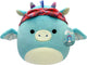 Squishmallows kleiner Plüsch 19 cm Tatiana dunkelblaugrüner Drache mit Bandana