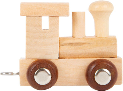 Kleiner Fuß - Holzschrift Lokomotive - 12 Stücke