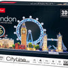 Würfelspaßiges 3D-Puzzle City Line London LED, 107 Teile.