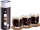 Leonardo Gocce Kaffeeglas 220 ml – Set mit 3 Gläsern – mit Untersetzern