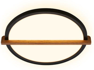 Briloner remsa - LED-Deckenleuchte - Deckenleuchte mit indirektem Licht - warmweißes Licht - 29 x 31,5 x 4 cm - schwarzes Holz