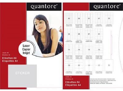 Quantore-Privatetikettendruckeretiketten 70 mm x 32 mm