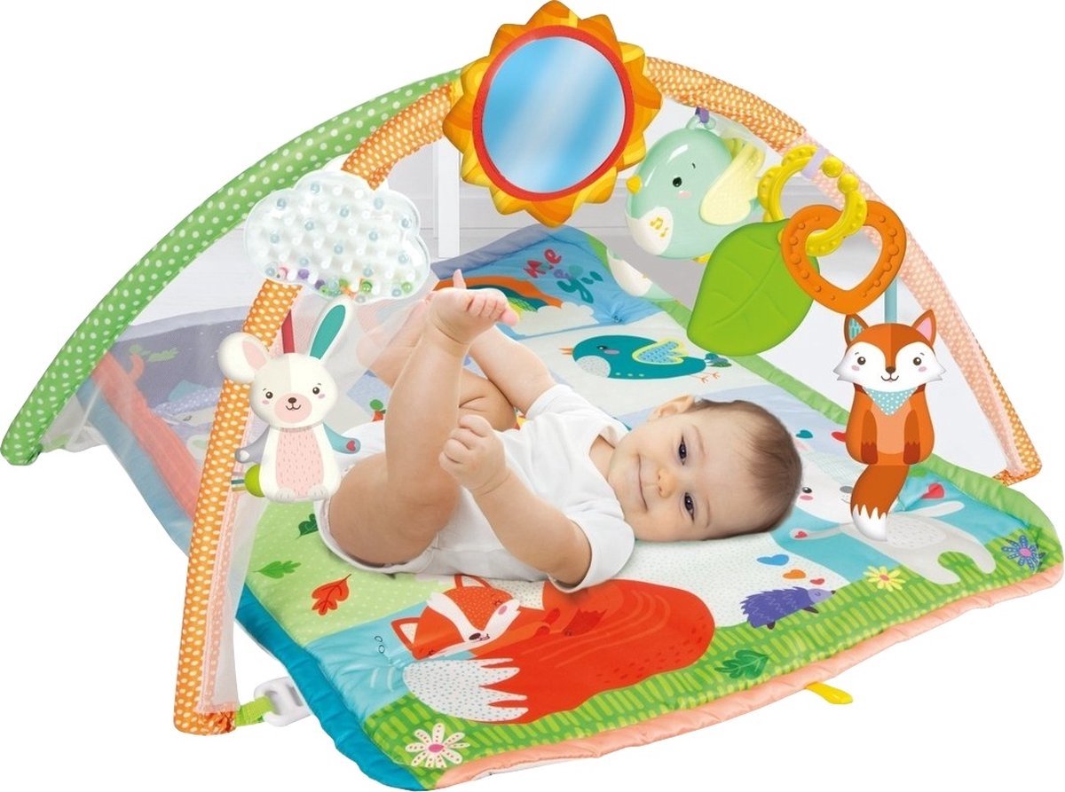 Clementoni Baby – Basis-Aktivitätsbogen, Soft-Activity-Baby-Fitnessstudio, 0+ Monate – 17247