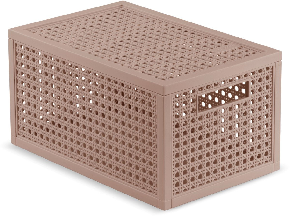 Curver Kaya Aufbewahrungskorb – 7 l – 18,8 x 30 x 15,4 cm – warmes Taupe