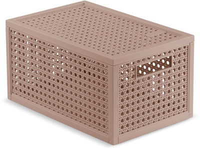 Curver Kaya Aufbewahrungskorb – 7 l – 18,8 x 30 x 15,4 cm – warmes Taupe