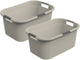 Rotho Country Wäschekorb – 2er-Set – 40 ltr – Beige