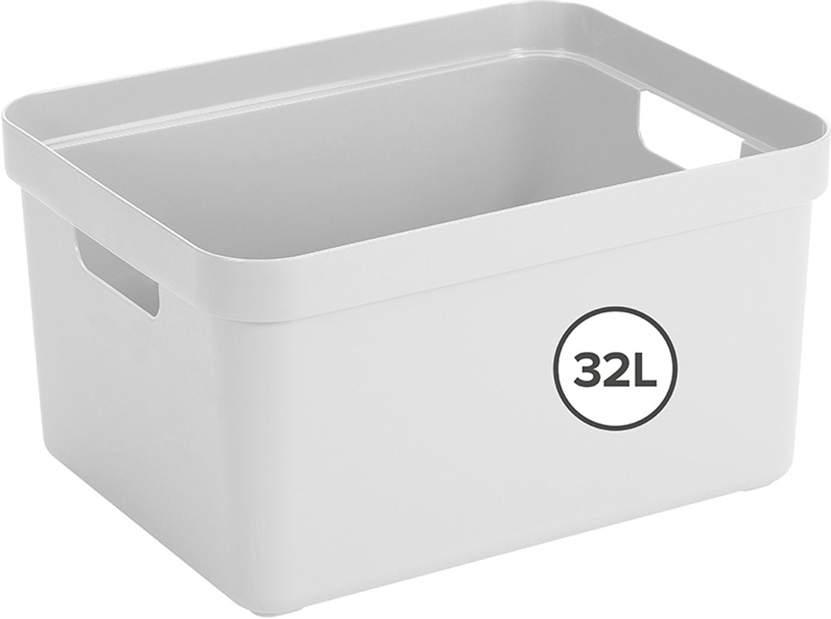 Sunware Sigma Home Aufbewahrungsbox 32l – 44,5 x 34,5 x 24,3 cm – weiß