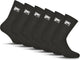 Fila Tennis-Sportsocken kleines Logo – Größe 35 38 – 6er-Pack – Schwarz