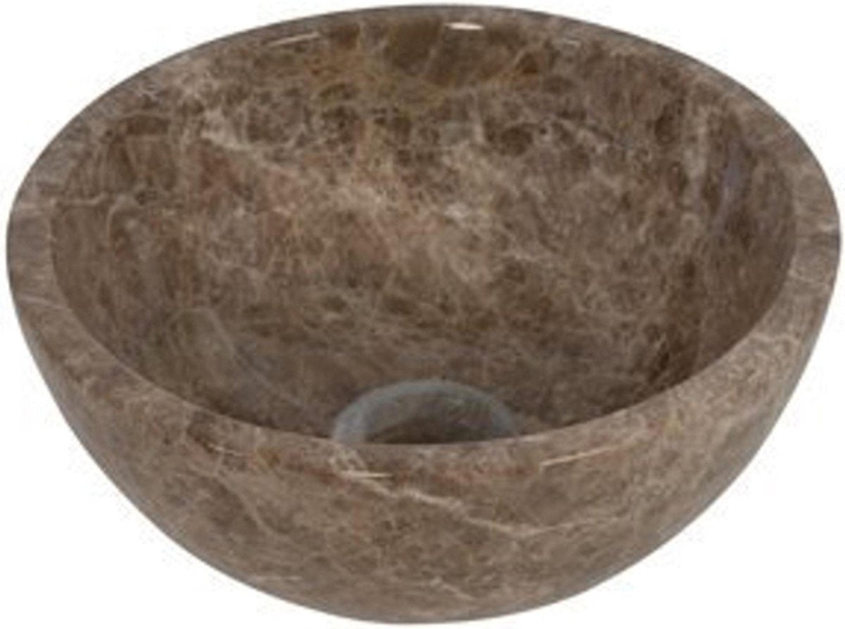 Plieger Mini-Rundwaschbecken - 26x26x12cm - marmorbraun