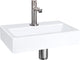 Differnz Flachbrunnenset - Keramik - Hahn gerade Chrom matt - 38 x 24 x 7 cm