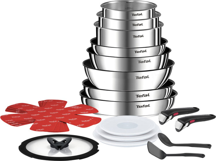 Tefal ingenio emotions - Pfannenset - 20-teilig - Induktion - stapelbar - abnehmbarer Griff - platzsparend