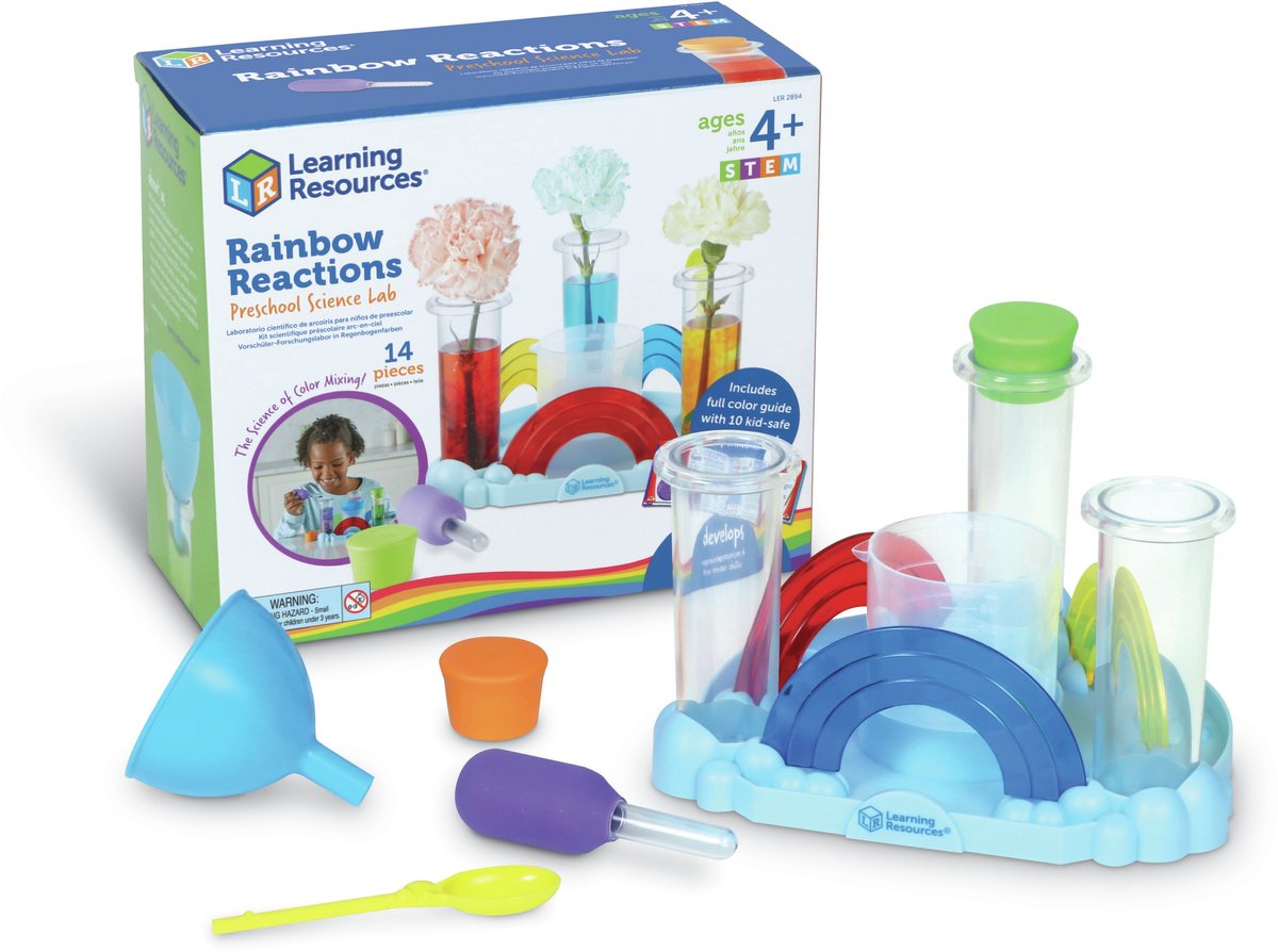 Lernressourcen: Regenbogenreaktionen, Vorschul-Wissenschaftslabor – 3+