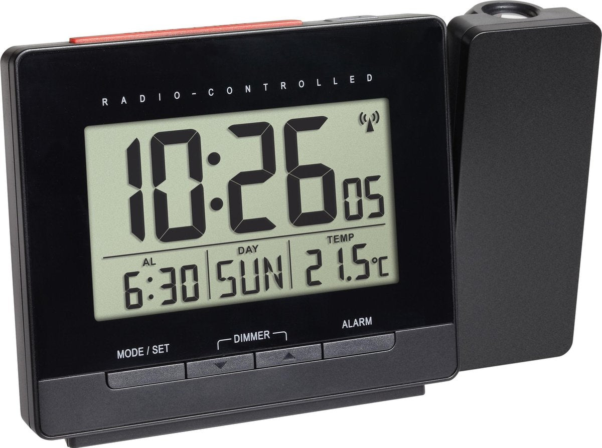 Tfa Dostmann 60.5016.01 Wecker Funk digital schwarz