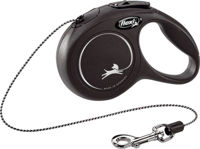 Flexi New Classic Cord – ausziehbare Leine für Katzen – New Classic Cat Cord XS schwarz