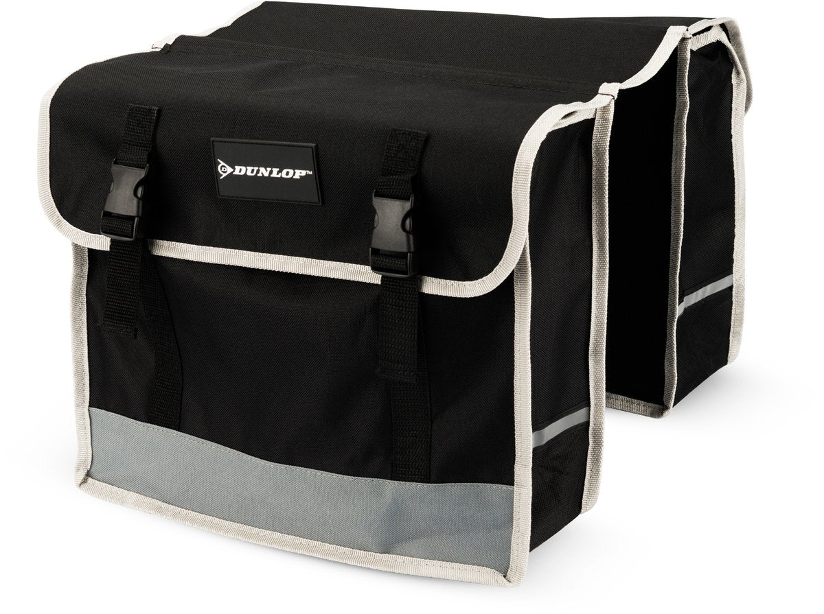 Dunlop - Doppelte Fahrradtasche - Schwarz - 26 l