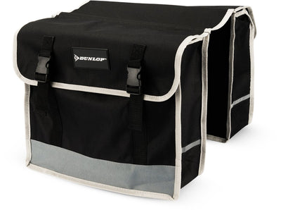 Dunlop - Doppelte Fahrradtasche - Schwarz - 26 l