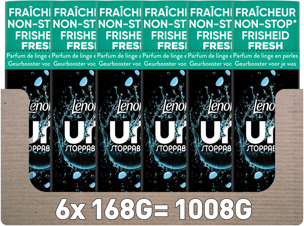 Lenor Unstoppables Duft-Booster Frischer Duft – 6 x 168 Gramm – Waschparfüm