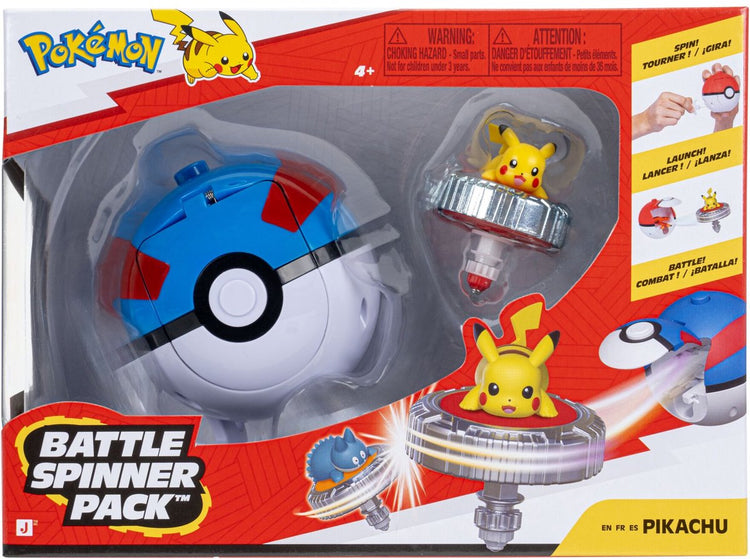 Jazwares Pokémon – Battle-Spinner-Spiel – Pikachu #2 toller Ball